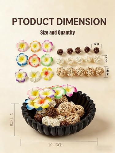 Ruffle Decor Large Decorative Bowl,fruit bowl kitchen stone bowl,bowl decor,Trendy home decor large Stylish Key Bowl for Entry Table - Image 2