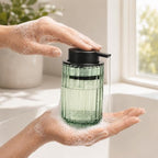 Amolliar Bathroom Accessories Set, Green Glass Complete 4PCS Bathroom Sets - Image 3