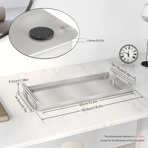 FEILERN Toilet Paper Basket,Toilet Paper Storage for Toilet Tank, Bathroom, Kitchen Counter (Silver) - Image 3