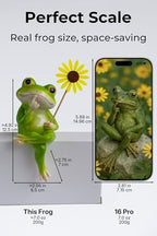 Frog Figurine, Patriotic Resin Frog Statue with Flag, Shelf Decor for Living Room Desk Office, Funny Frog Outdoor Decor for Yard Patio Porch and Lawn, Garden Frog Gifts for Women and Men - Image 3