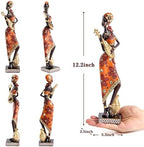 African Women Statues for Home African Art Decor For Shelf Lady Figurine - Image 2