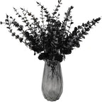 TIHOOD 14PCS 15” Black Eucalyptus Stems Artificial Eucalyptus Leaves Branches Fake Eucalyptuses Decor Faux Eucalyptus leaf Stem for Halloween Autumn Fall Floral Arrangement Wedding Bouquet Home Office - Image 3