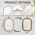 dvhdajed Goose Wall Art Decor, Goose Nursery Room Decor,Cute Gooses Framed Canvas Art,Pink Coquette Girl Nursery Octagon Wall Hanging Decoration for Bedroom Living Room Bathroom Nursery,10.2x7 Inch - Image 7
