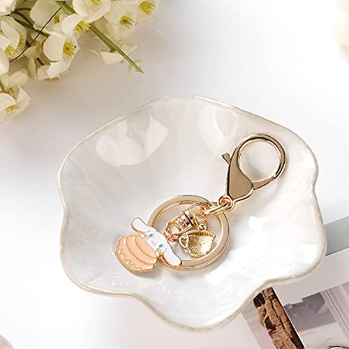 JAMEND CLXP 2PCS White Lotus Leaf Shape Ring Holder Dish, Small Key Bowl, Ceramic Trinket Tray Jewelry Dish Organizing Necklace Earrings for Mom Friend Sister, All Jewelries Are NOT Included, White. - Image 4