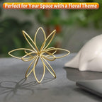 4.25" Gold Sphere Decor, Metal Handmade Floral Decorative Sculpture, Abstract Tabletop Decorative Ball for Home Metal Sphere Decor - Image 7