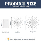 ZEXUIRU 3 Set Silver Starburst Wall Art for Home Decor Metal Bling Crystal Rhinestones Sunburst Wall Decor Sparkling Rhinestone Art Accent Silver - 18in - Image 5