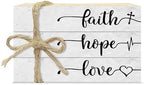 Mini Decorative Books For Home Decor, Small Faux Wood Book Stack Decor, Hope Faith Love Funny Stacked Decoration, Stacked Display For Home Mantel Office Nightstand Display, Three Pieces -A(04) by Unknown