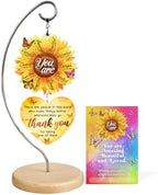 Sunflower Gifts for Women - Christian Inspirational Desk Decor, You are Enough Keepsake Ornament - Religious Thank You Gift for Her, Teacher, Coworker, Friend, Nurse - Encouragement Birthday Gift by Hanatoca