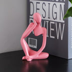 BrownLove 3pcs Pink Human Body Abstract Art Decoration, Modern Art Resin Statue Room Office Shelf Bookcase Decoration - Image 4