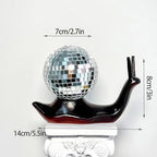 Black Disco Snail Decor, Disco Ball Funky Shelf Accent, Retro Home Decor - Image 2