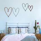 Pangda 4 Pieces Gold Metal Heart Wall Decor Ornaments, Multi Colors - Image 6