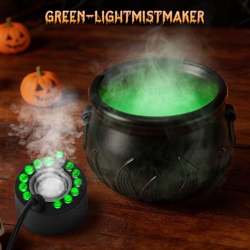 Zesua Halloween Decorations Indoor - Vintage Puking Skeleton Cauldron - Image 6