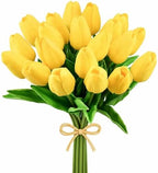 Mandy's 20pcs Artificial Yellow Tulips by Mandys