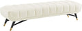 Modway Adept Mid-Century Modern Velvet Upholstered Tufted Accent Bench in Ivory by Modway