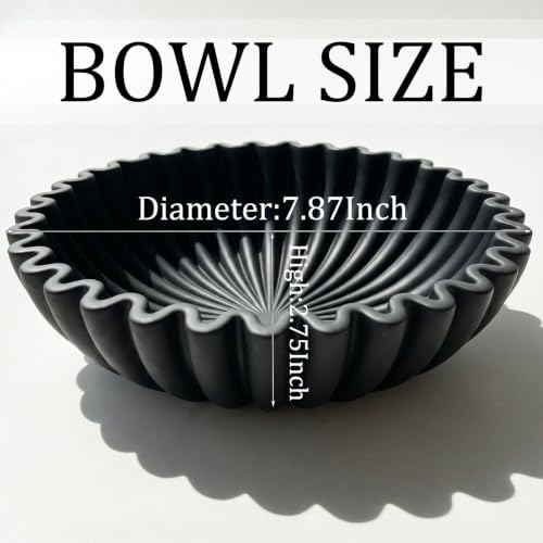 Decorative Bowls for Home Decor (Black, 7.9''x 3'') - Image 2