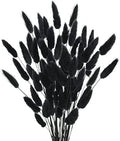 Uieke 17’’ Natural Bunny Tails Dried Flowers, 50 Pcs Dried Lagurus Ovatus, Dried Black Pampas Grass Decor for Farmhouse Flower Arrangements Wedding Home Craft Boho Party Decorations by Uieke