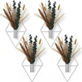 Jexine 2 Pcs Hanging Artificial Planters Wall Decor, Chrome Silver, Pampas by Jexine