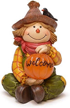 Mark Feldstein Fall Scarecrow Welcome Pumpkin LED Figurine, 10 in by MarkFeldsteinAssociates