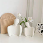 Ceramic Couple Statue Modern Shelf Decor Knick Knacks for Shelves, Valentine's Day Wedding Gifts, Home Decor for Living Room, Bedroom, Bookshelf & TV Stand (XL) - Image 6
