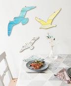 Putuo Decor 3pcs Wood Seagull Wall Decor Beach Wall Hanging Coastal Theme Wall Art Nautical Wall Sculpture Sea Birds Lake House Ocean Decor Vintage Ornaments for Home Bathroom - Image 5