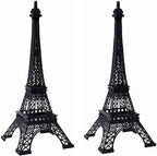 Hosley Set of 2 Tabletop Iron Eiffel Tower 15" Tall. Ideal Gift for Wedding, Home, Party Favor, Spa, Reiki, Meditation, Bathroom Settings P1 by HOSLEY