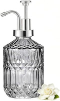 Amolliar 12 Oz Glass Soap Dispenser with Plastic Pump,Dark Grey,1 Pack by Amolliar