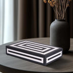 Handicrafts Home Decorative Storage Box 10x6 – Remote Organizer Box with Lid, Modern Decorative Keepsake Box, Boho Shelf Décor, Memory Box for Photos or Letters, Decorative Box for Table Décor - Image 4