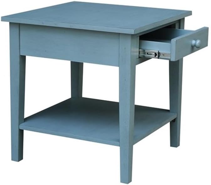 IC INTERNATIONAL CONCEPTS Spencer Blue Wood End Table - Image 9
