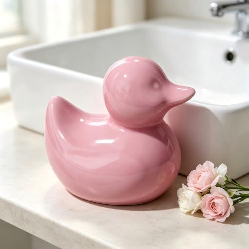 Pink Ceramic Duck Figurines, Mini Ducks Statues for Computer Decor, Desk - Image 6