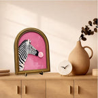 3D Funky Pink Zebra Bubble Gum Wall Art Sign Room Decor - Image 6