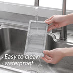 Silicone Bathroom Vanity Tray Dish Soap Holder Sink Organizer, Marble Grey - Image 7