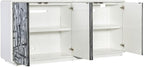 Hooker Furniture Melange Graffitio Wood Credenza in White - Image 4