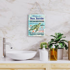 Sea Turtle Decor Inspirational Turtle Decor Plaque Signs Gifts for Turtle Lovers Gift Ideas for Friends Office Bedroom Living Room Home Beach House Nursery Wall Art Decor Wooden Hanging Sign 8x10 Inch - Image 5
