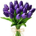 Mandy's 20pcs Artificial Dark Purple Tulips by Mandys