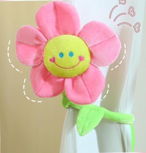 8Pcs Bendable Plush Sunflower Daisy Flowers- Artificial Curtain Tiebacks for Home Wedding Party Decor, Christmas Birthday Graduation Decoration 18 Inch (Vibrant Colors) - Image 5