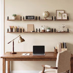 Fixwal Floating Wall Shelves, Set of 8, Width 4.75 Inches, Dark Carbonized - Image 4