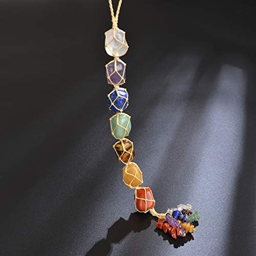 7 Chakra Healing Crystals Feng Shui Hanging Ornament Car Ornament Meditation Hanging Ornament Window Ornament for Home Decor Party Decor - Image 4
