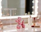 4 Inch Shiny Pink Balloon Dog Sculpture - Image 4
