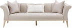 MICHAEL AMINI Yvette Sofa in Porcini Velvet and Champagne Wood Frame - Image 3