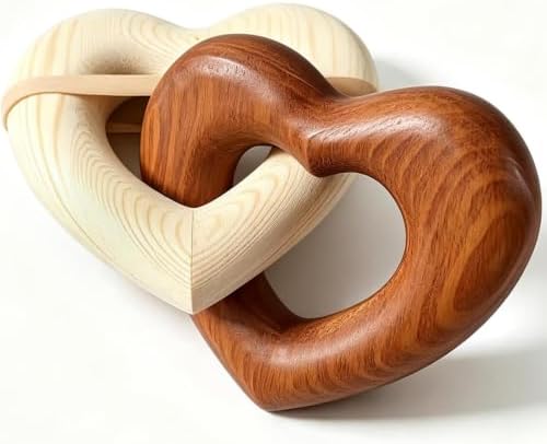Upgrade Wood Knot Decor Rustic Home Décor Accents Hand Carved Coffee Table Decoration, Boho Chain Link Decoration, Modern Shelf, Rustic Objects for Home Decor Living Room Bedroom Gift - Image 4
