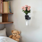 Black Resin Wall Mounted Hand Vase with Glass Tube, Gothic Wall Sculpture - Image 5