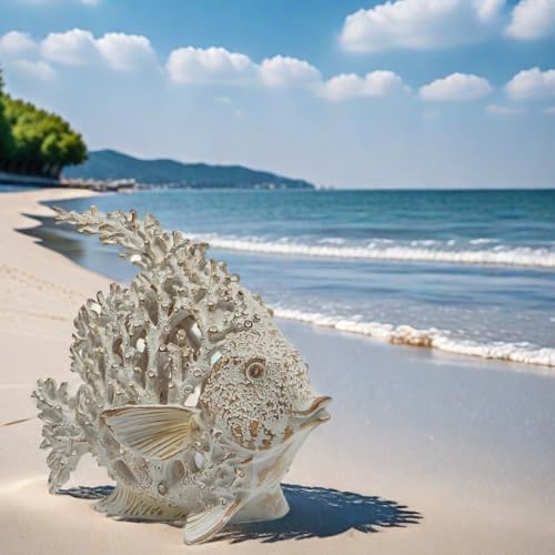 VVGIFTS Beach Coastal Coral Reef Angelfish Home Office Bathroom Decor Gift - Image 5