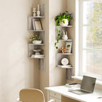 HOOBRO Corner Shelf Wall-Mounted, Set of 2 Floating Corner Shelves for Wall - Image 2