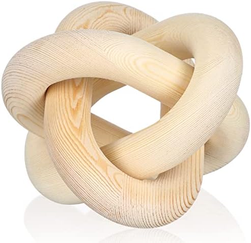 Yalikop 3 Link Wood Knot Decor Rustic Table Shelf Accents, Natural by Yalikop