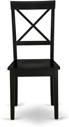 East West Furniture BOC-BLK-W Boston Dining Room Chairs - Image 5