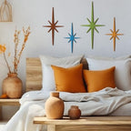 Blulu 4 Pcs Starburst Shaped Wall Decor Mid Century Modern Art,Modern - Image 4