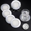 Jetec Mirrored Glass Coaster Set of 6 with 1 Holder 4" Crushed Diamond Round Cup Mat Glitter Crystal Rhinestone Glass Coaster Bling Table Decor for Bar Kitchen Gift for Christmas(White,4 Inch) by Jetec