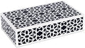 Handicrafts Home Decorative Keepsake Black White Storage Box with Lid,8x5x2 by HandicraftsHome