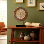 XMGZQ Wood Color Minimalist Round Statue Above Cabinet Decor Kitchen,Modern Decorative Sculpture Home Decorations for Living Room Coffee Table,Shelf Decor Items,Center Pieces Decoration (Extra Large) - Image 5