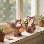 winemana 2 Pack Fox Fall Decorations for Home, Thanksgiving Table Decor - Image 4